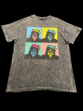 Official Notorious B.I.G. Biggie Smalls Crown Pop Art Womens Size Medium Shirt
